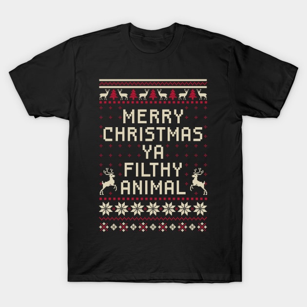 Merry Christmas Ya Filthy Animal T-Shirt by nicetees